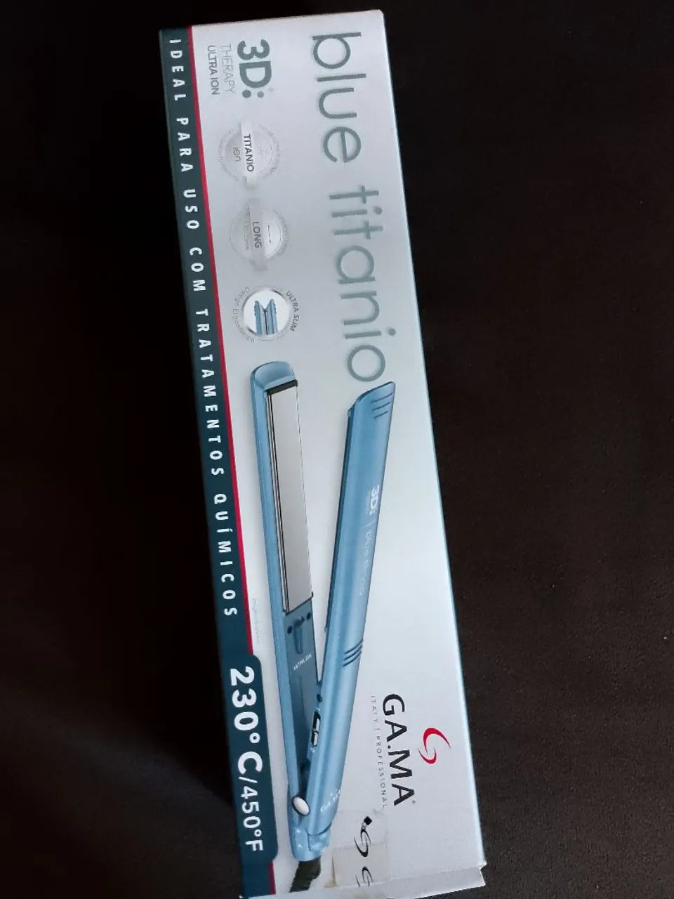 Prancha de Cabelo Gama Italy Blue Titanio 230°C/450°F