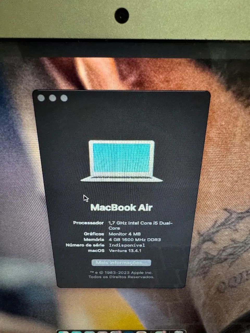 MacBook Air Intel Core i5 - 4GB RAM - macOS Ventura - Foto 4