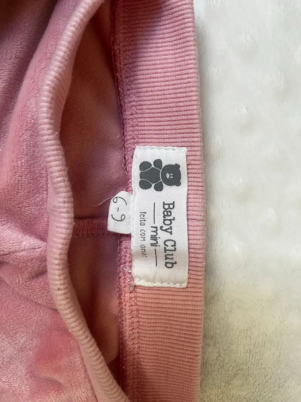 Conjunto infantil de frio rosa camurça  - Foto 3