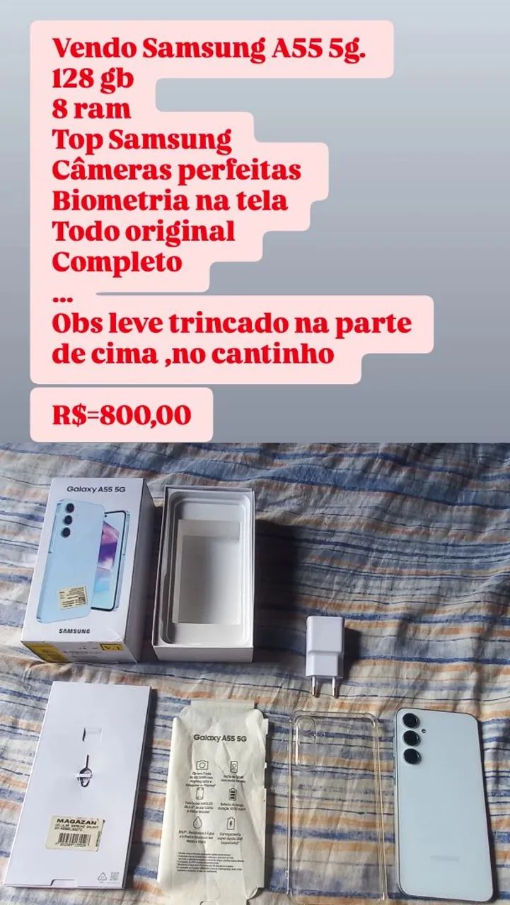 リ*オ様 銀貨52.8g Samsung A55 5g. 128 gb 8 ram - Celulares e Smartphones - Cidade