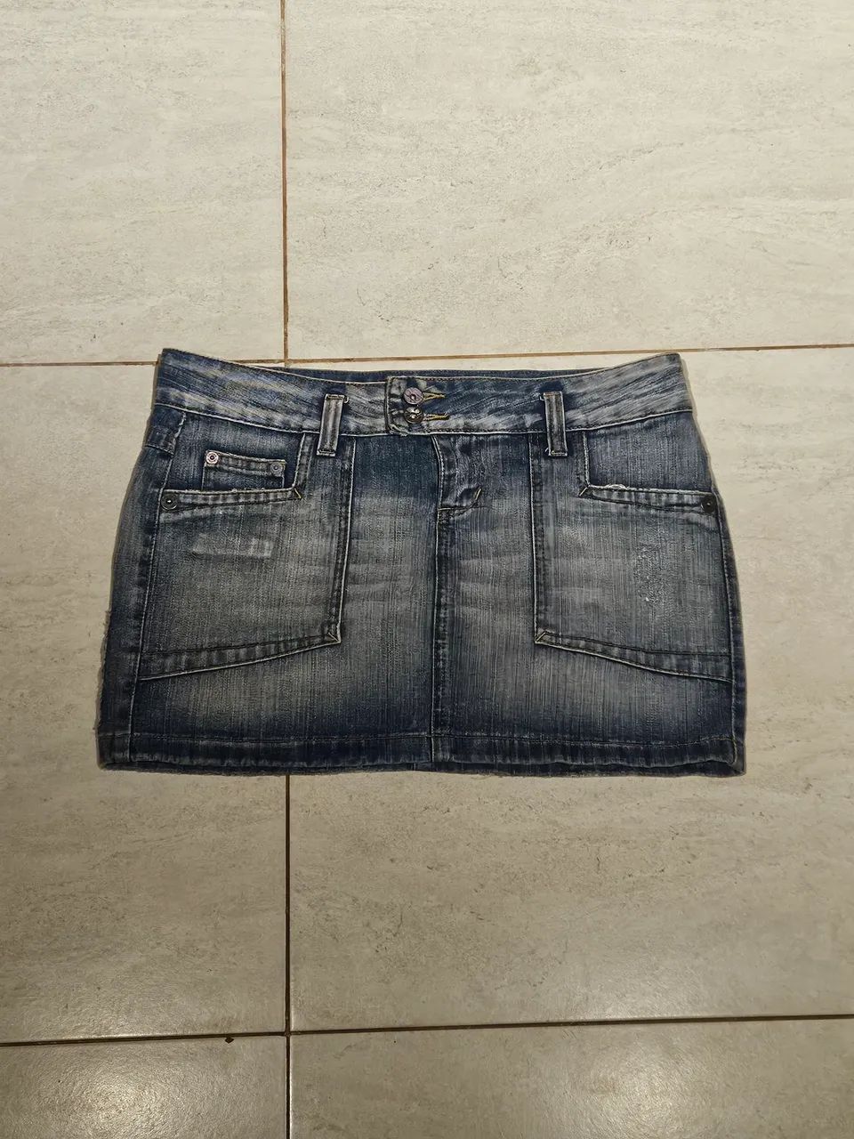 mini saia jeans g 