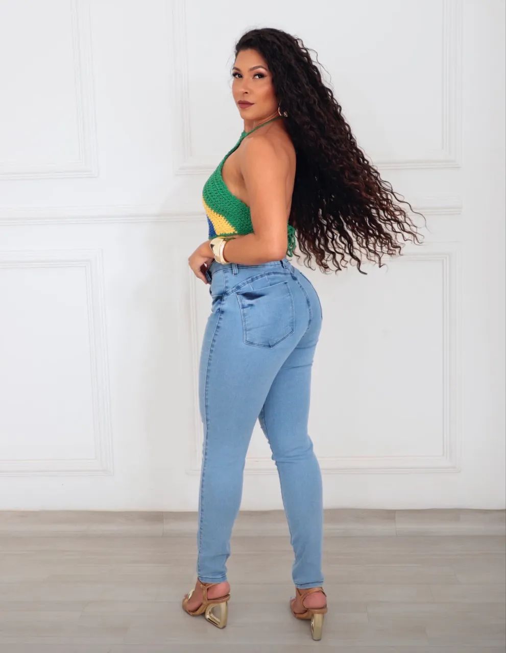 ? CALÇA FEMININA SKINNY COM ELASTANO - Foto 4