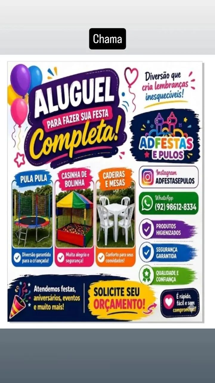 Aluguel de pula pula e festas
