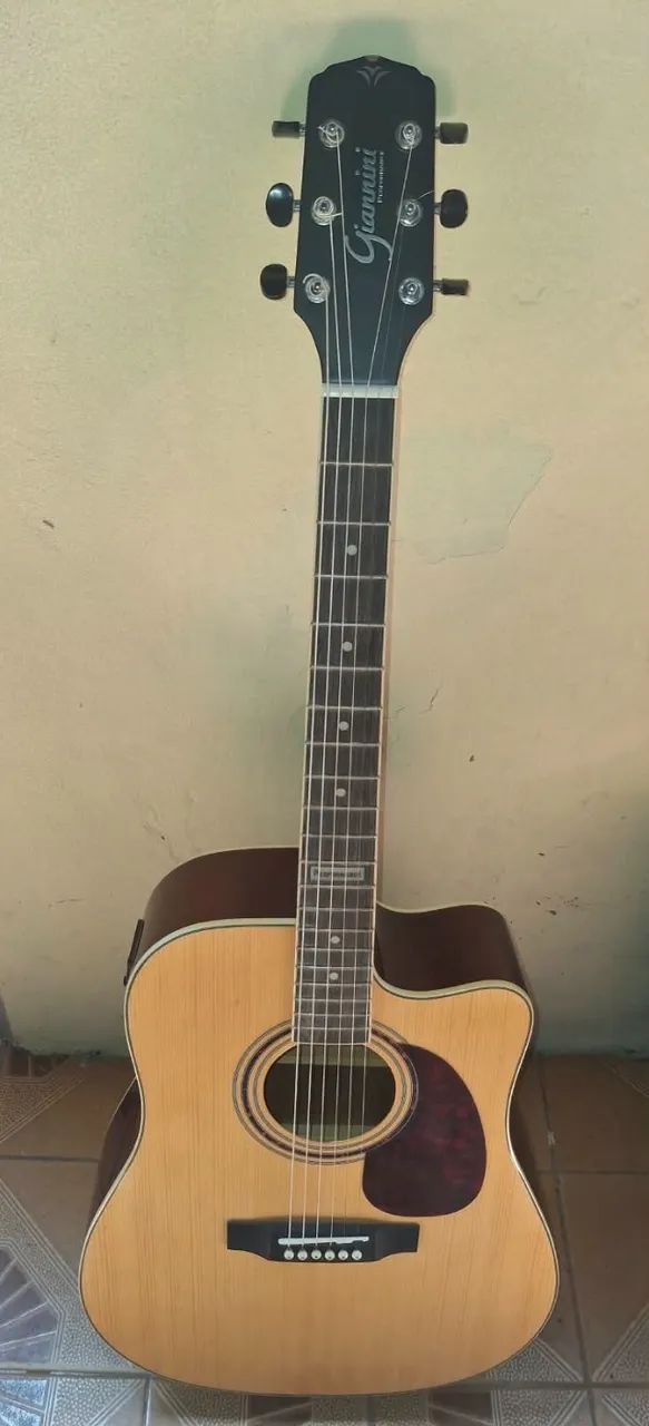 Violão de Aço Elétrico Giannini Performance + Capa e Alça