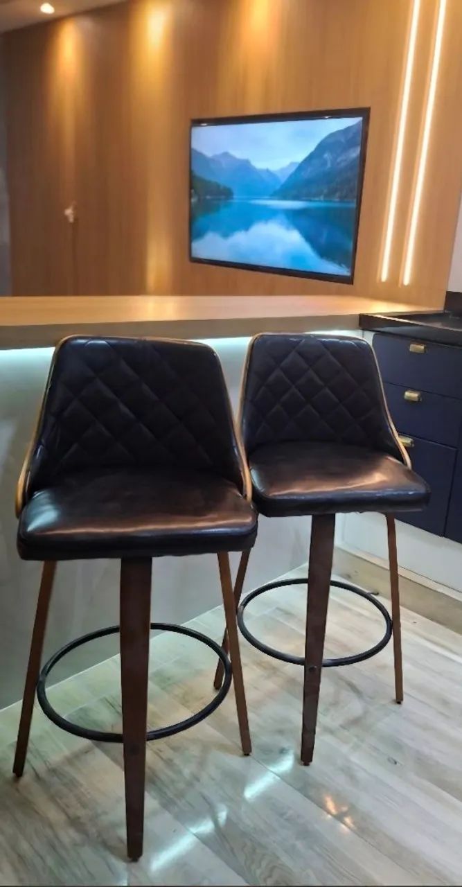 Par de Banquetas Alta Milão Rivatti - Foto 2