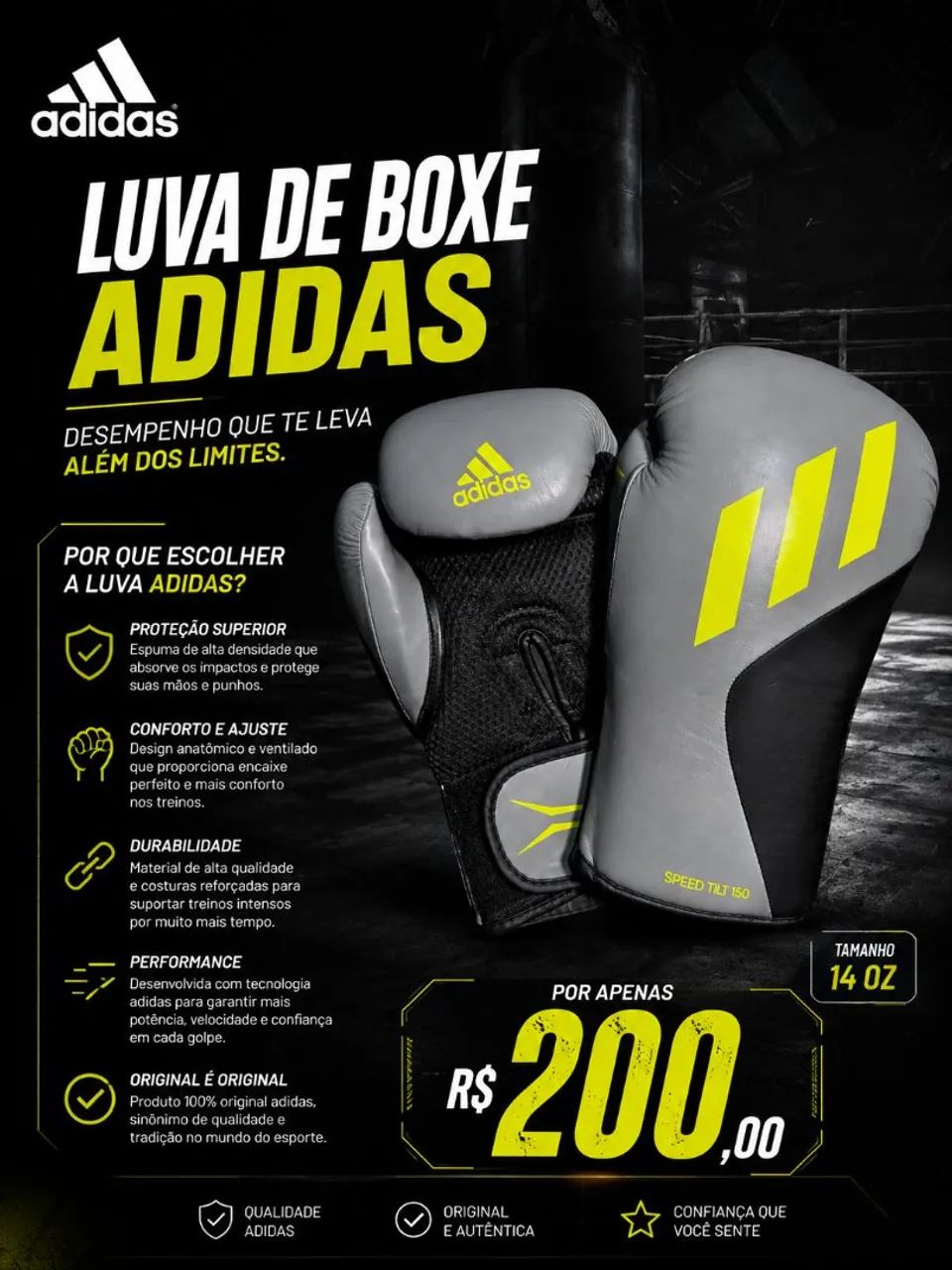 Luva Adidas original 