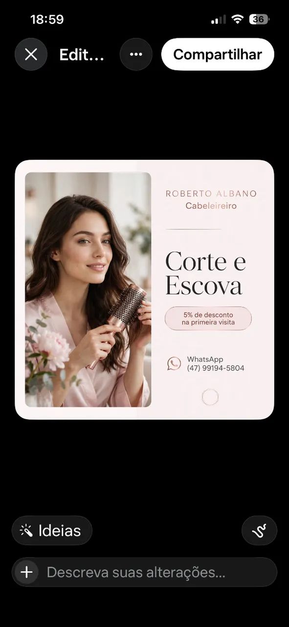 Trabalho com progressiva e corte de cabelo - Foto 2