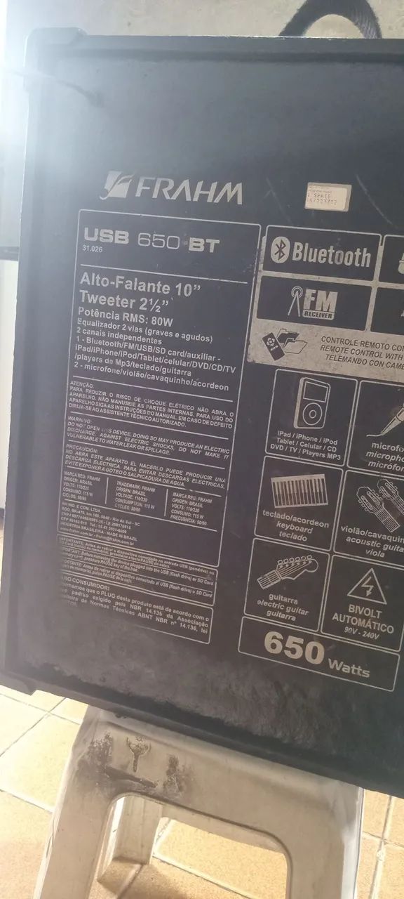 Caixa de som frahm 80w RMS  - Foto 2