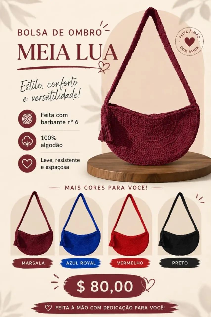 Bolsa meia lua 
