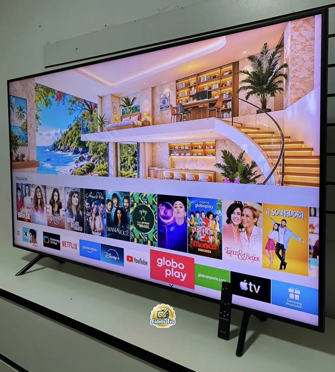 Smart tv Samsung 50 polegadas 4k, semi nova 