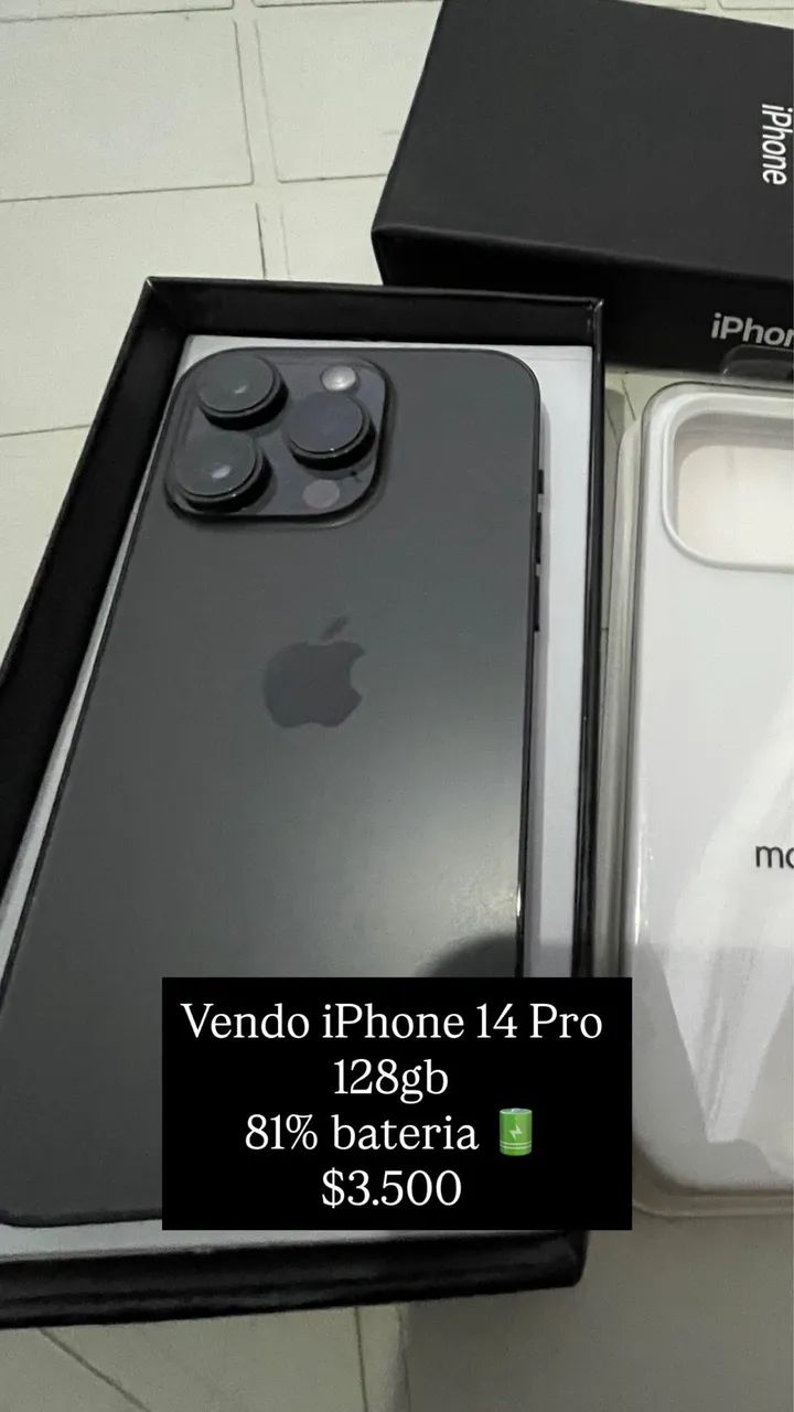 Vendo iPhone 14 Pro e iPhone 15 $3.500 cada. 