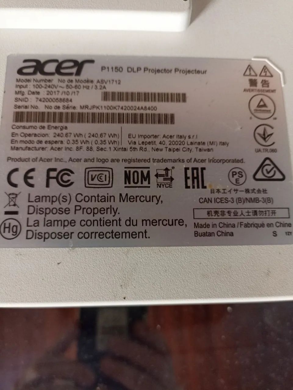 Retro projetor Acer  - Foto 3