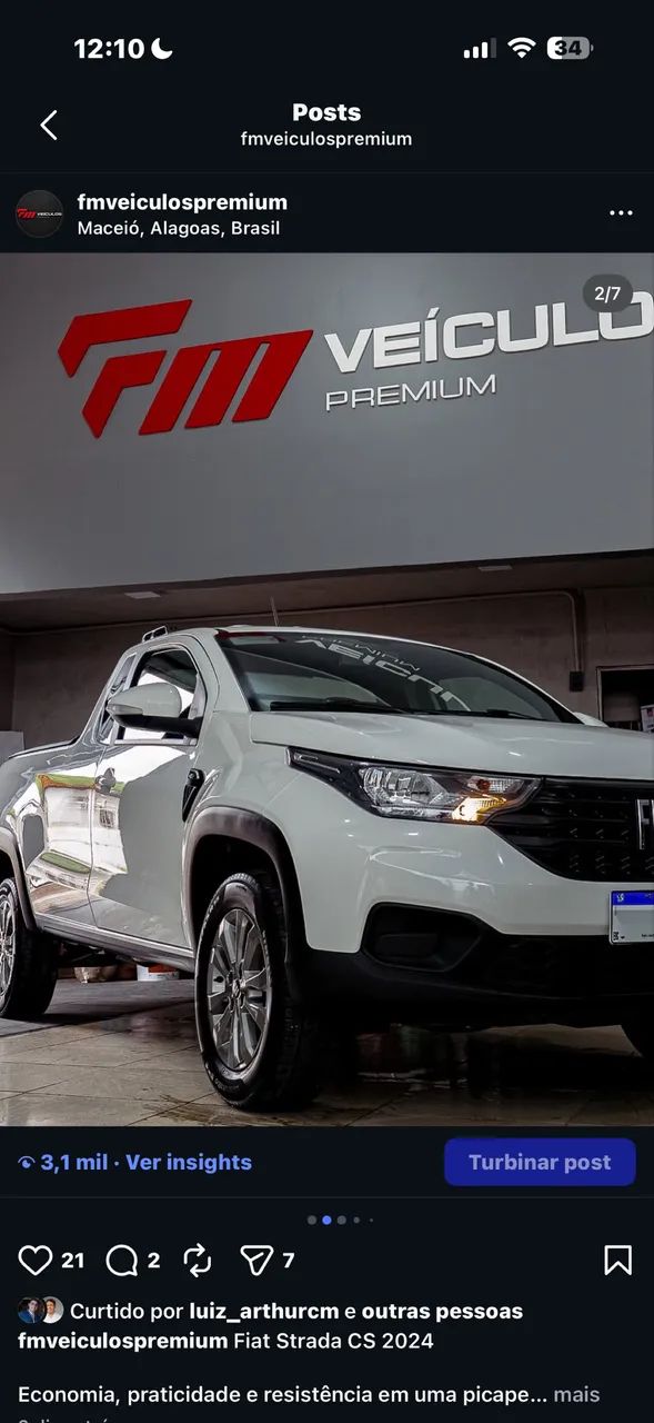Fiat Strada Freedom 1.3 Flex 8V CS Plus 2024 - Foto 5