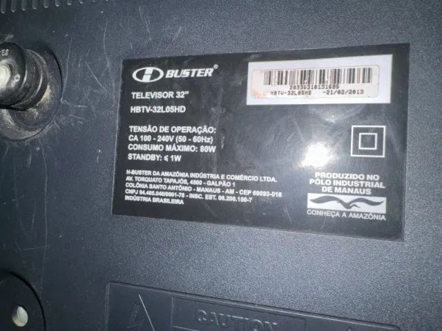TV 32" MARCA BUSTER COM CONTROLE E SUPORTE DE PAREDE - Foto 2