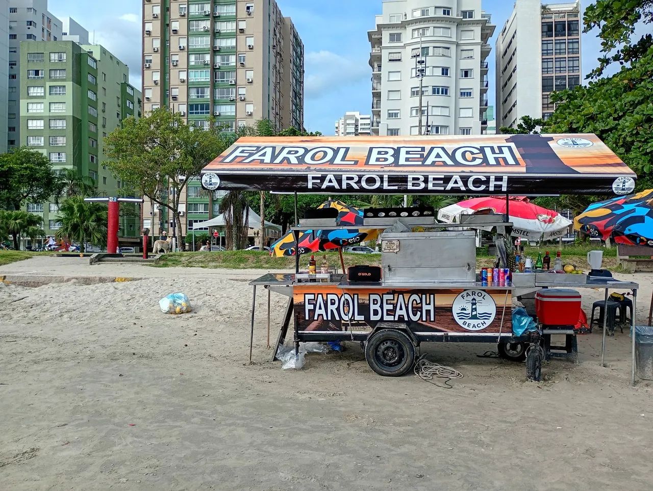 Carrinho de praia - Canal 6 - Santos/SP - Foto 2