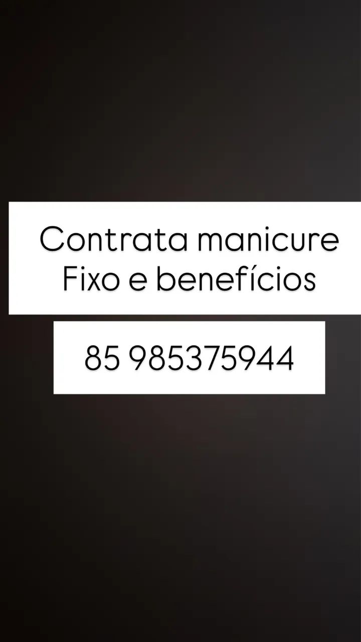 Contrata se Manicure 