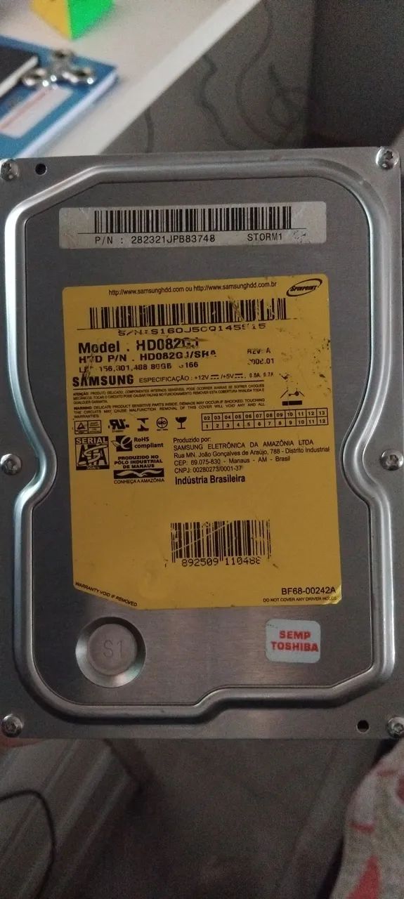 Hd samsung 80gb 