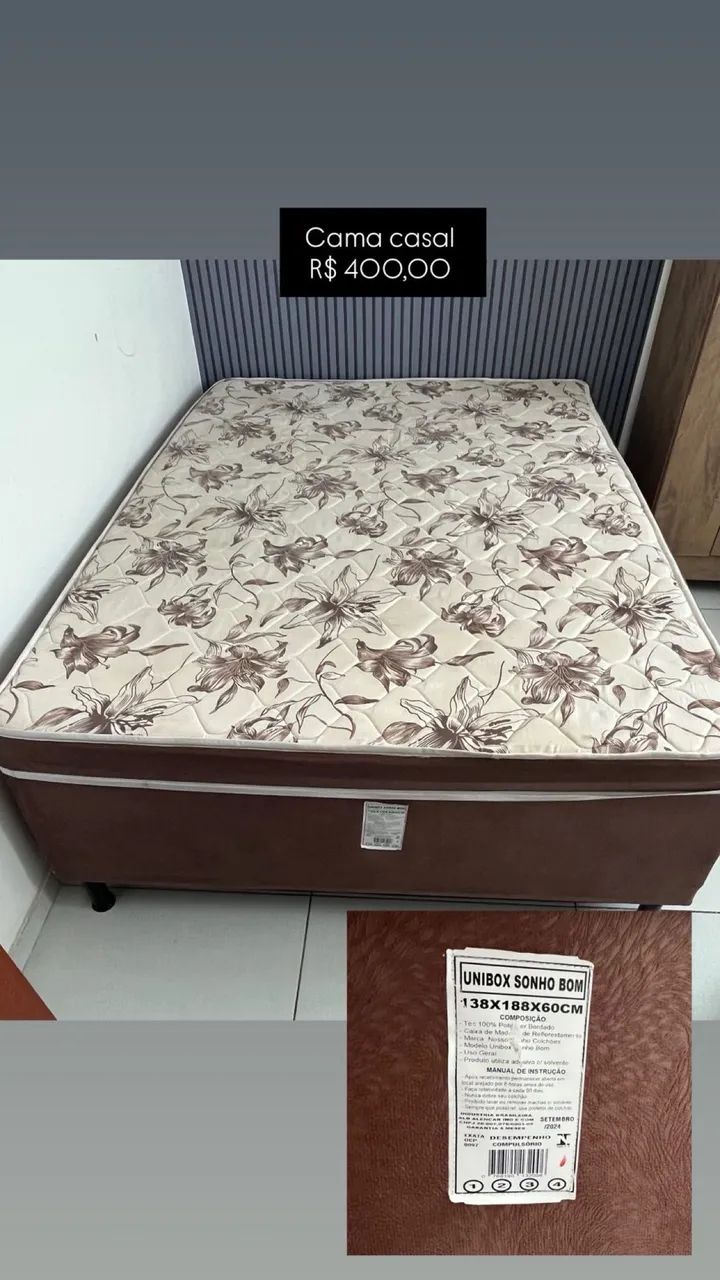 Cama casal ortopédica