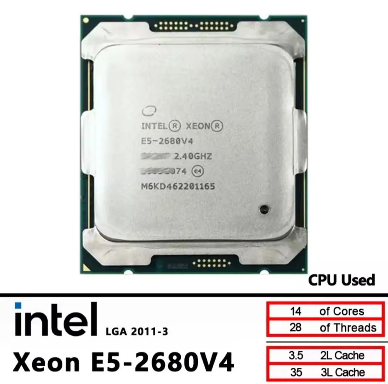 Intel Xeon E5-2680 V4 - 14 Núcleos / 28 Threads - LGA 2011-3
