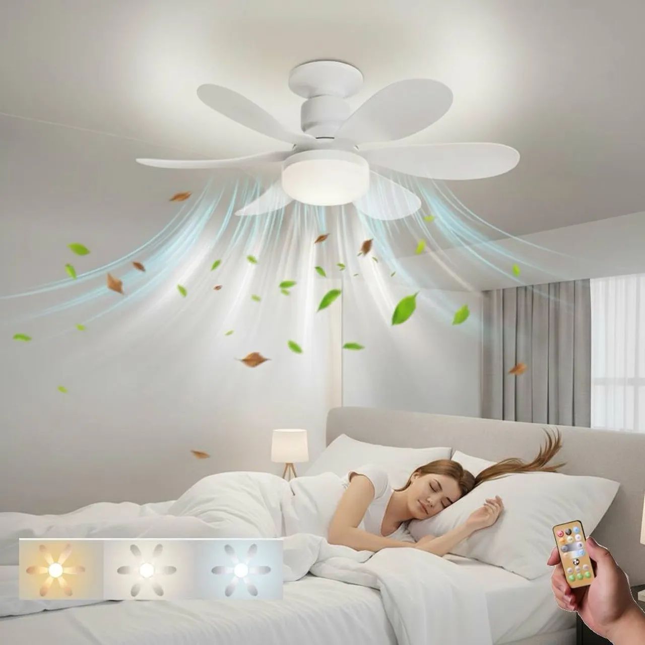 VENTILADOR DE TETO COM LUMINÁRIA 