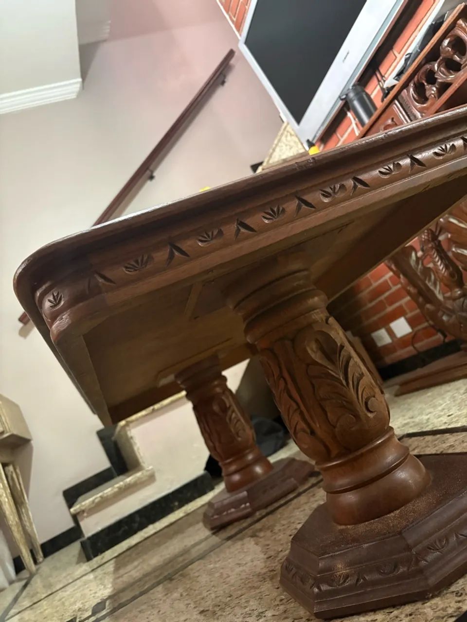 Mesa de Madeira Antiga - Foto 3