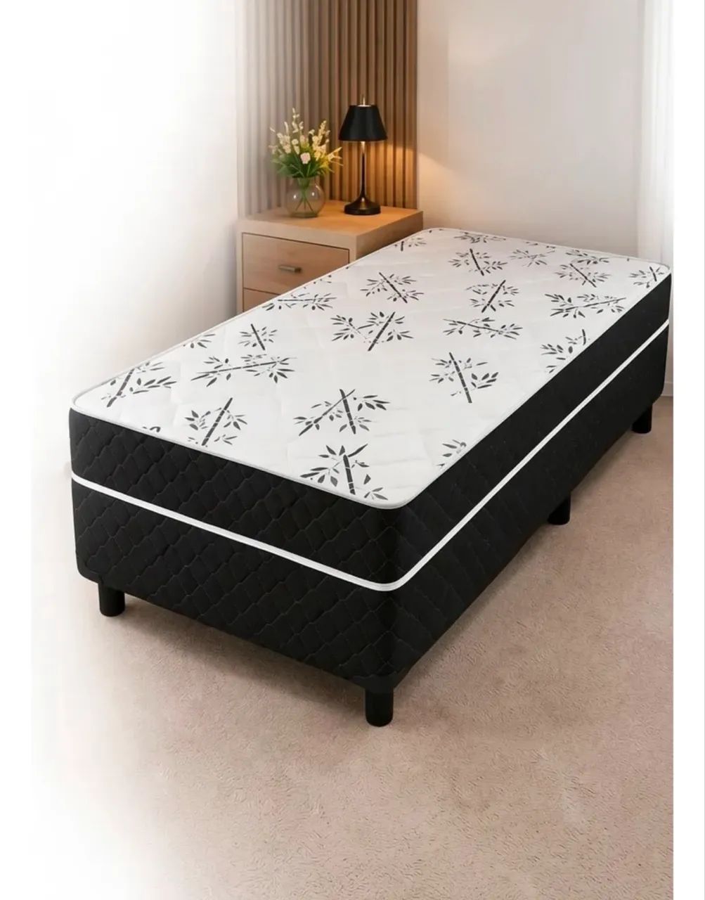 CAMA BOX SOLTEIRO COM MOLAS ENSACADAS (VALOR NEGOCIÁVEL!!!) - Foto 2