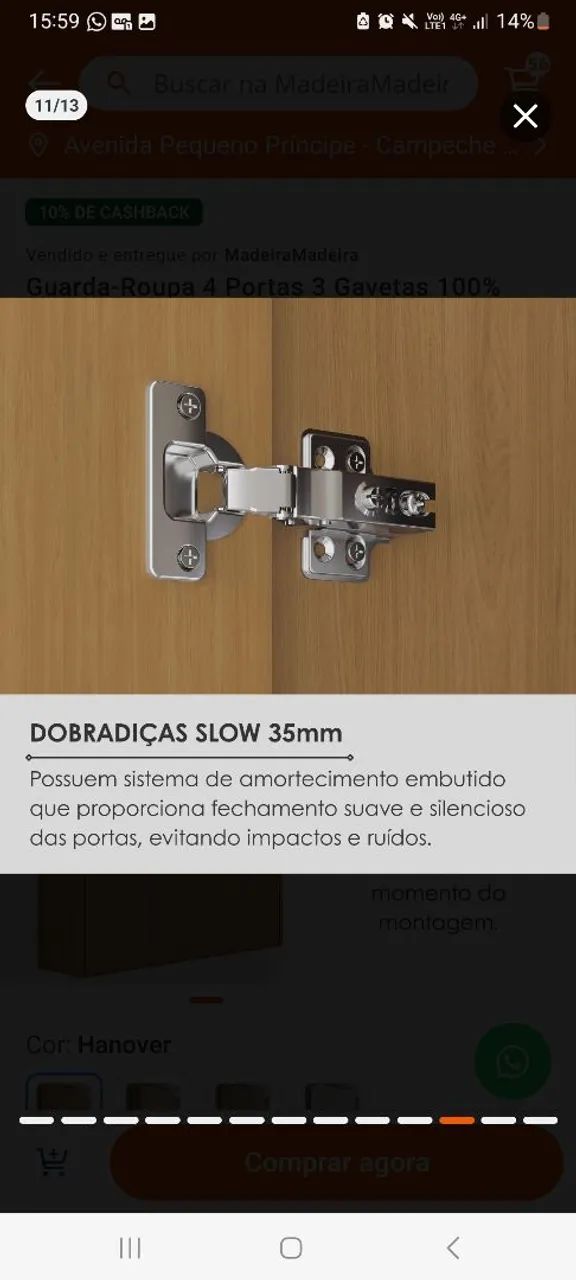 Roupeiro 4 portas - Foto 5