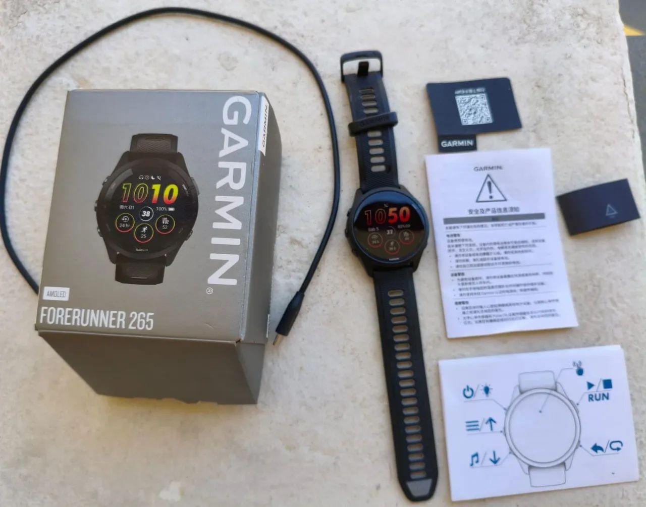 Garmin Forerunner 265 AMOLED GPS - excelente estado - completo