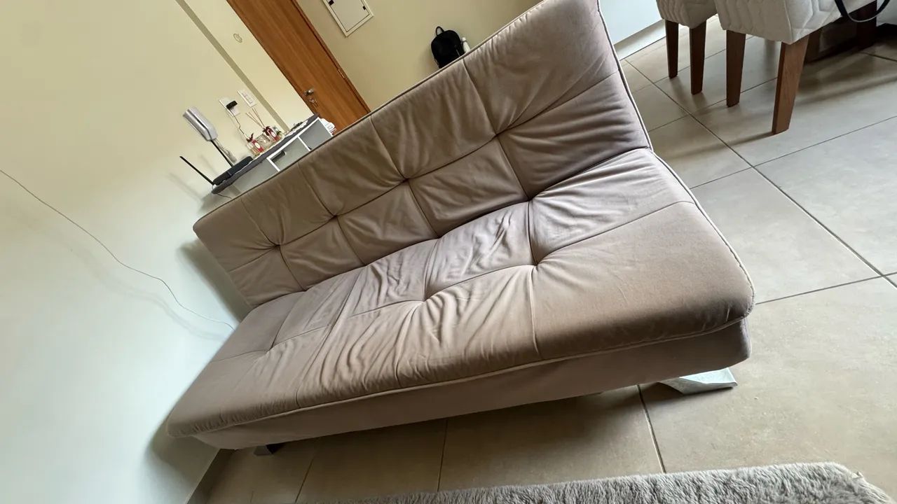 Sofá retrátil marrom - Foto 3