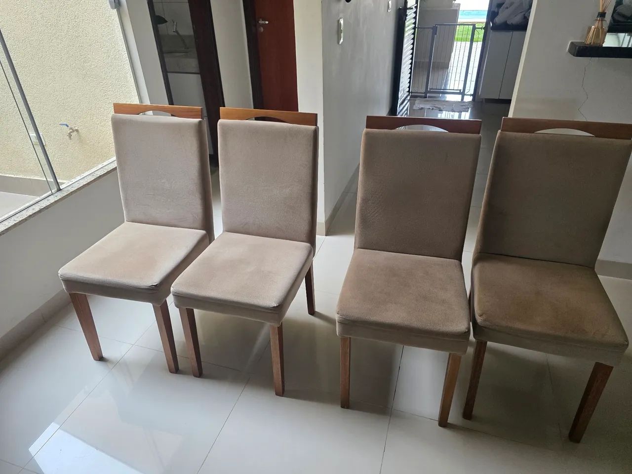 Vendo 4 cadeiras de Suede -  - Foto 2