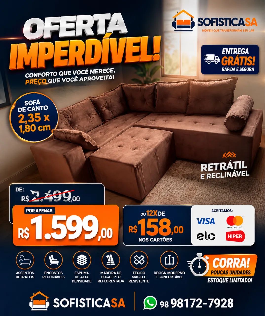 sofá novos PROMOÇÃO  - Foto 3