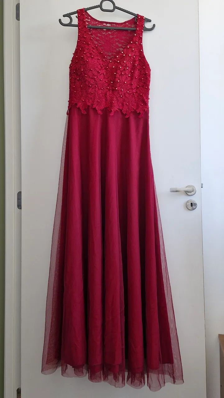 Vestido vinho - Foto 5