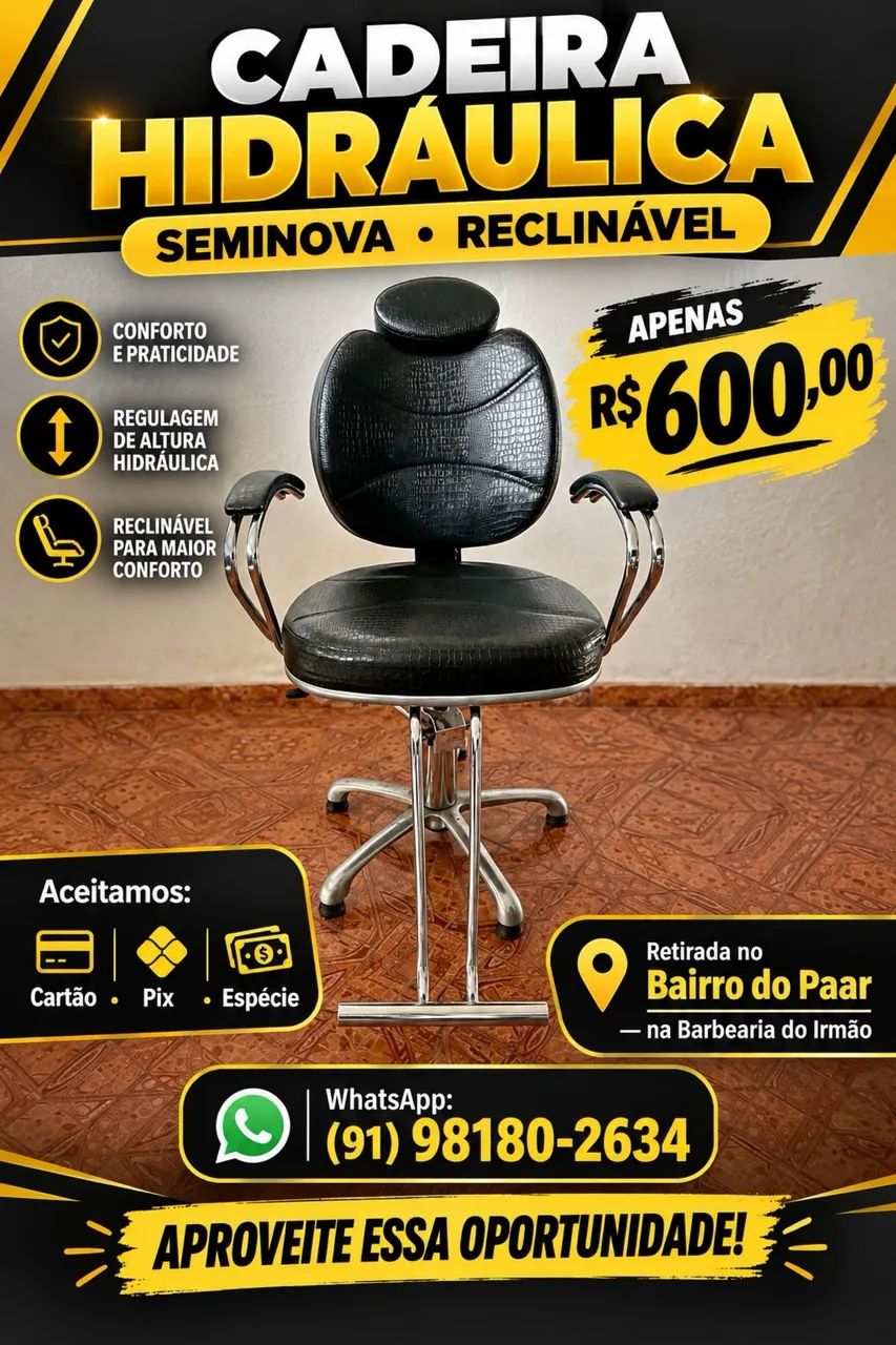 Cadeira para salão/ barbearia  - Foto 5