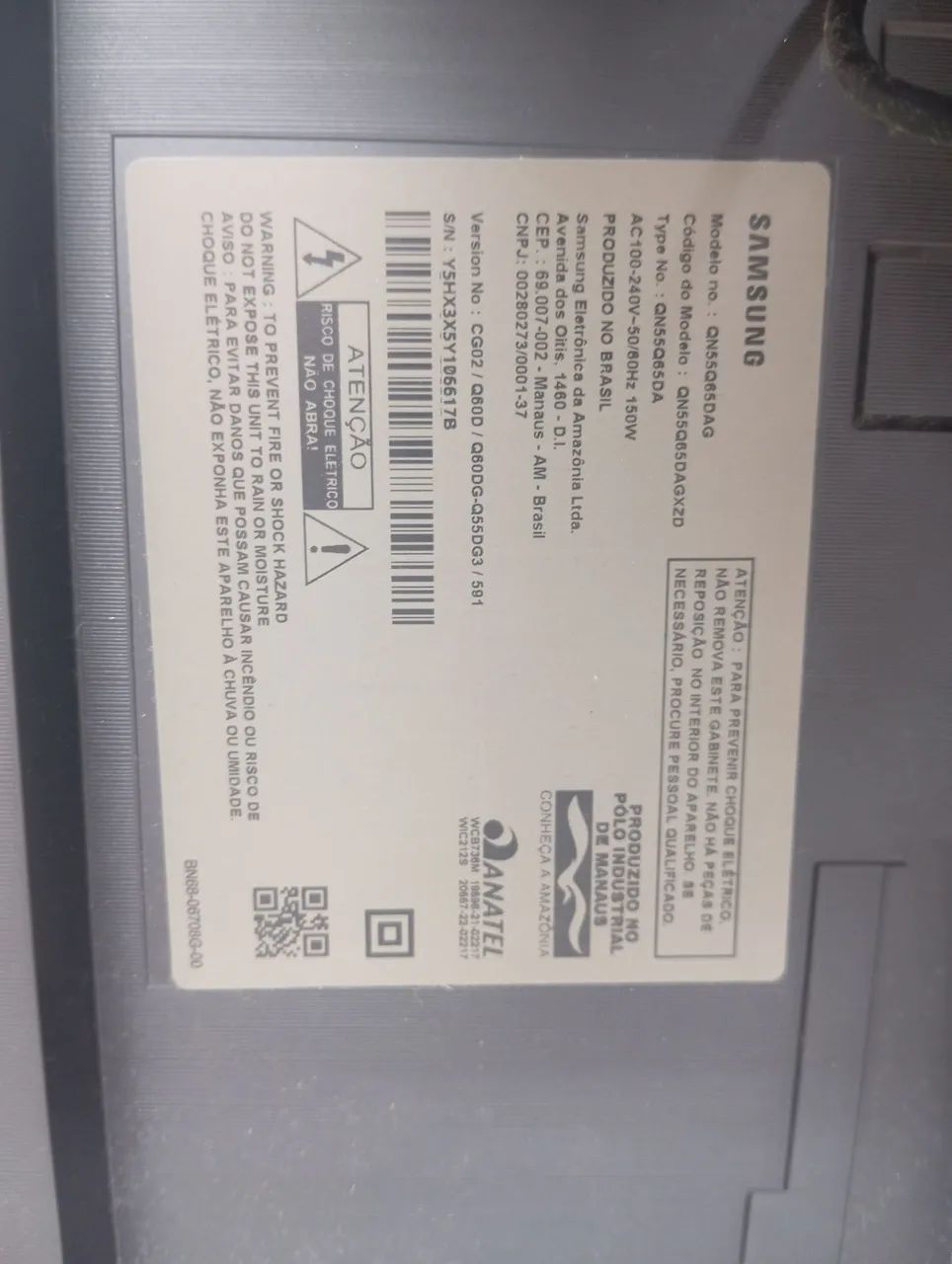 Tv Samsung 55 polegadas retirada de peças  - Foto 2