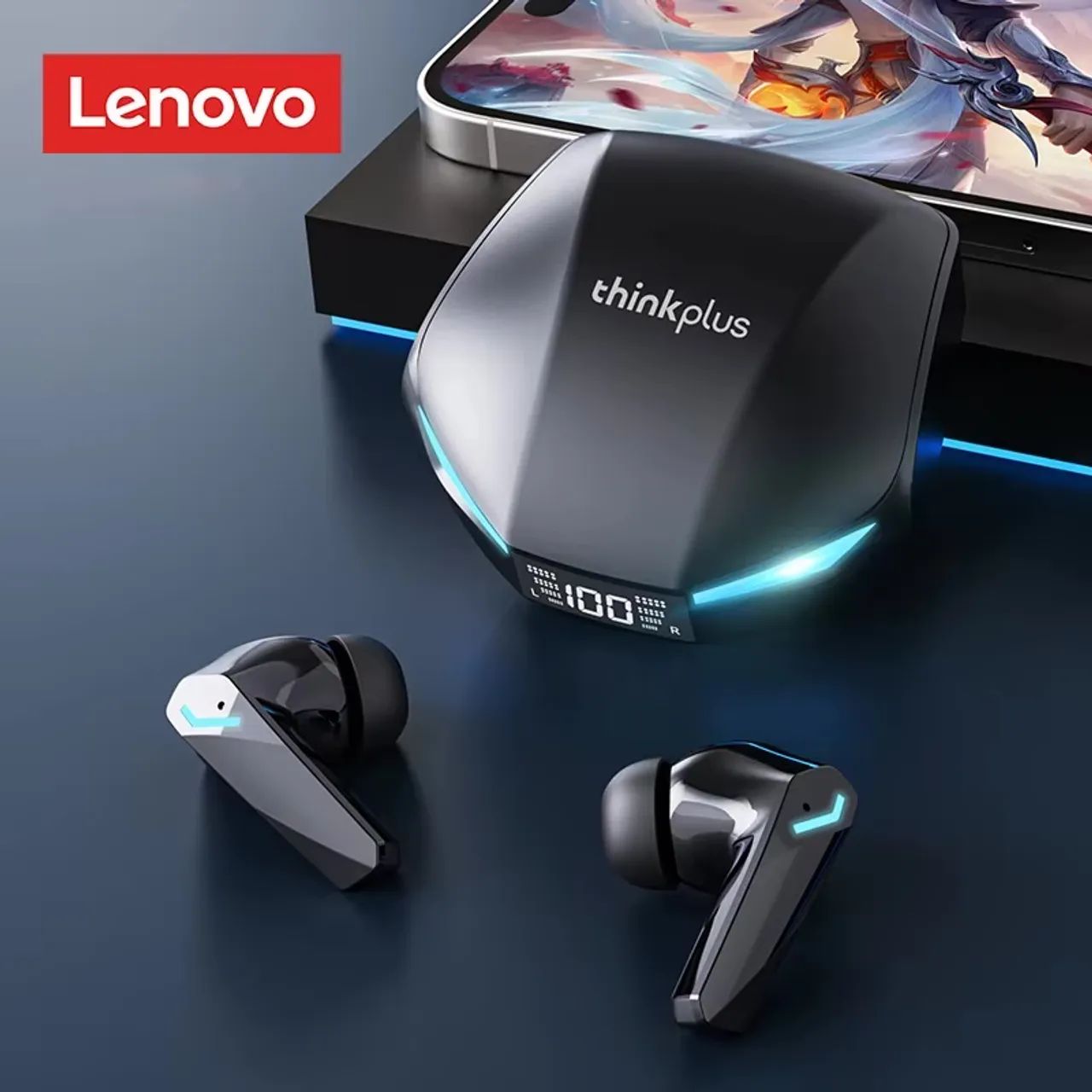 Fone Sem Fio Lenovo XT53 (GM2 Pro Max) - Bluetooth 5.4 com Display LED - Foto 2
