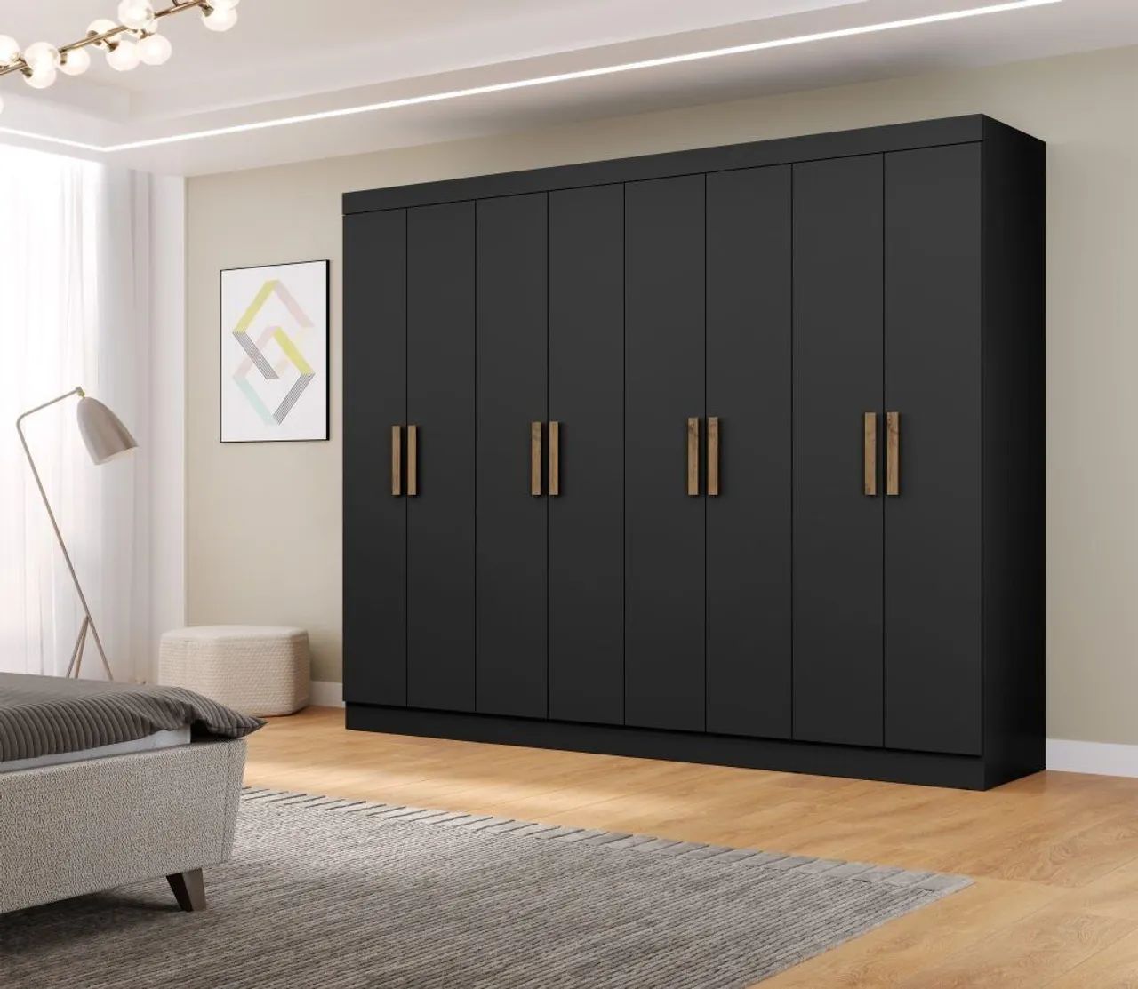 Guarda roupa Holanda 8 portas 100% MDF 