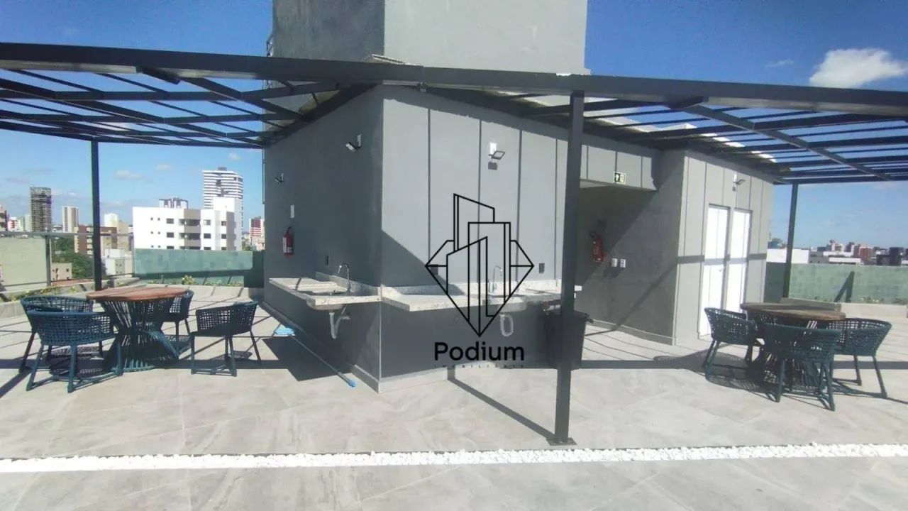 Flat mobiliado e equipado à beira mar e com vista mar lateral no Bessa -FL0884. - Foto 4