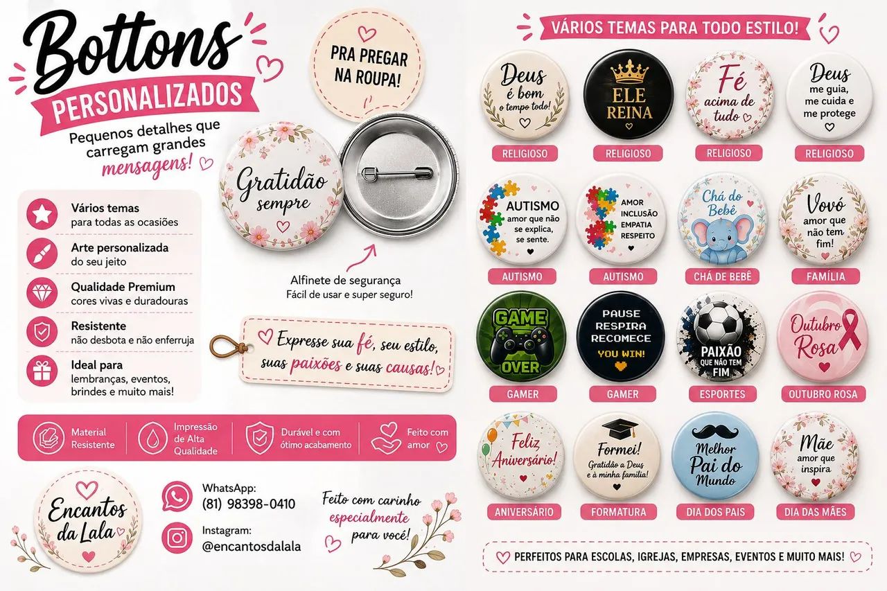 Bottons personalizados - Foto 3