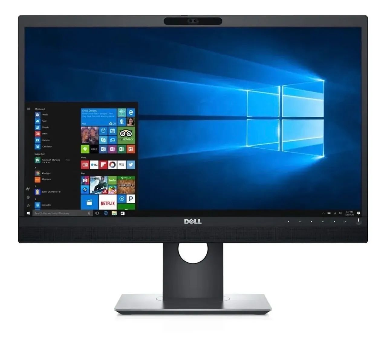 Monitor Dell 24 polegadas para videoconferência com som embutido 
