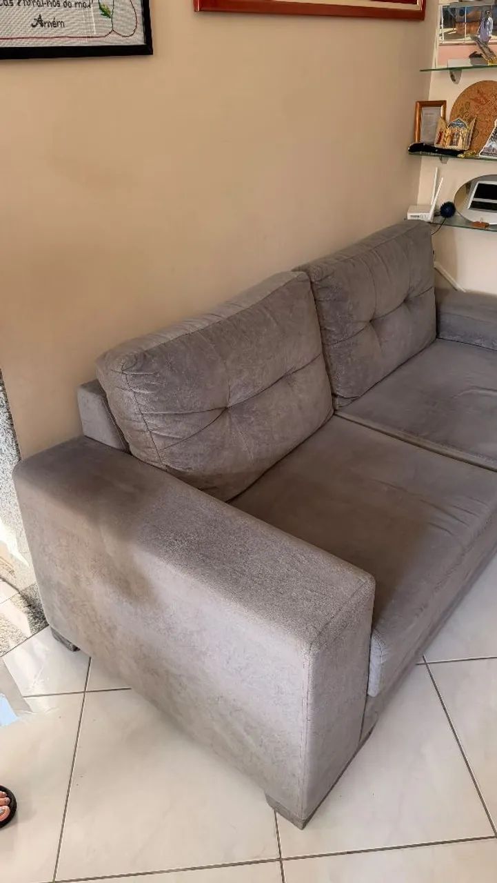 Sofá 2 lugares cinza