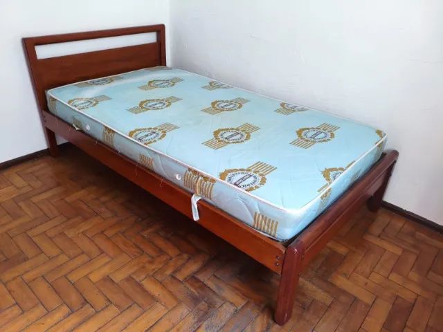 Cama solteiro madeira maciça com colchão - Foto 2