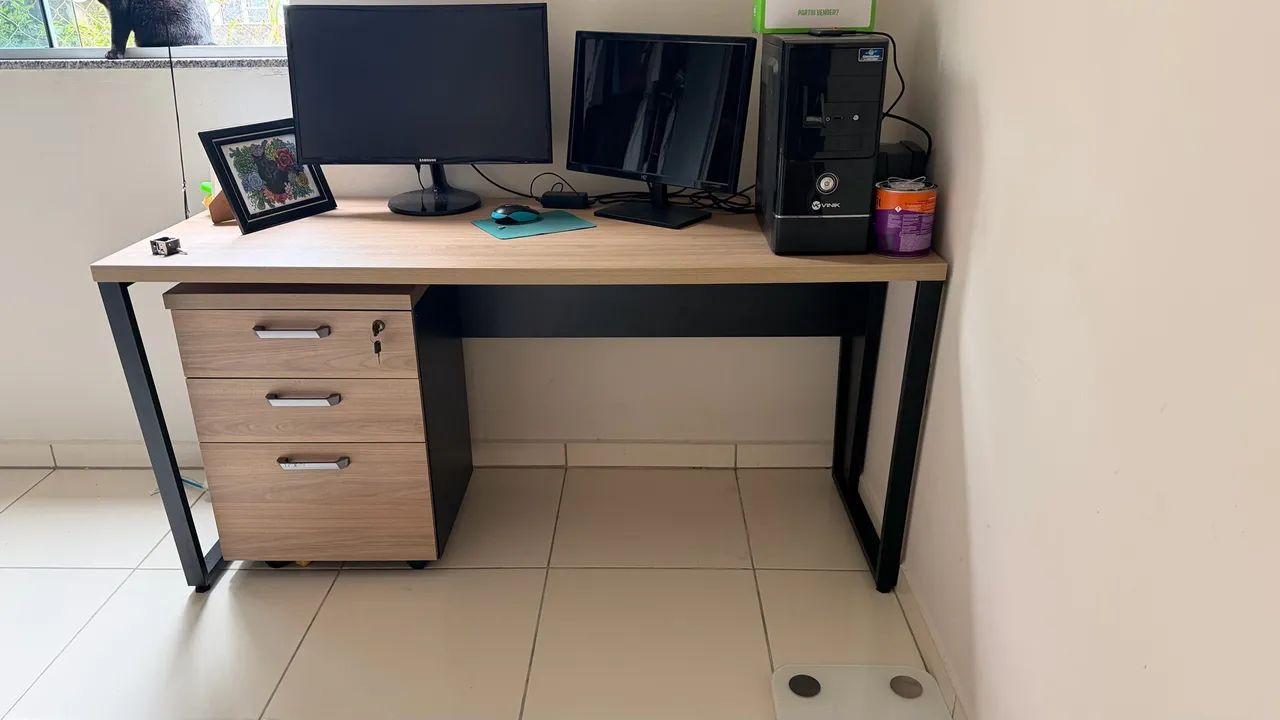 Escrivaninha industrial de MDF e ferro, da escritolandia - Foto 2