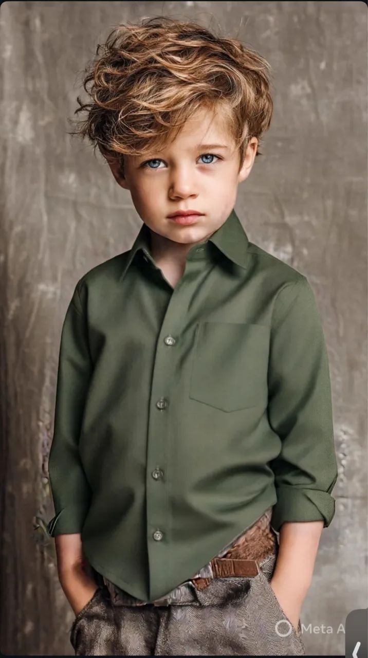 Camisa social infantil manga longa 