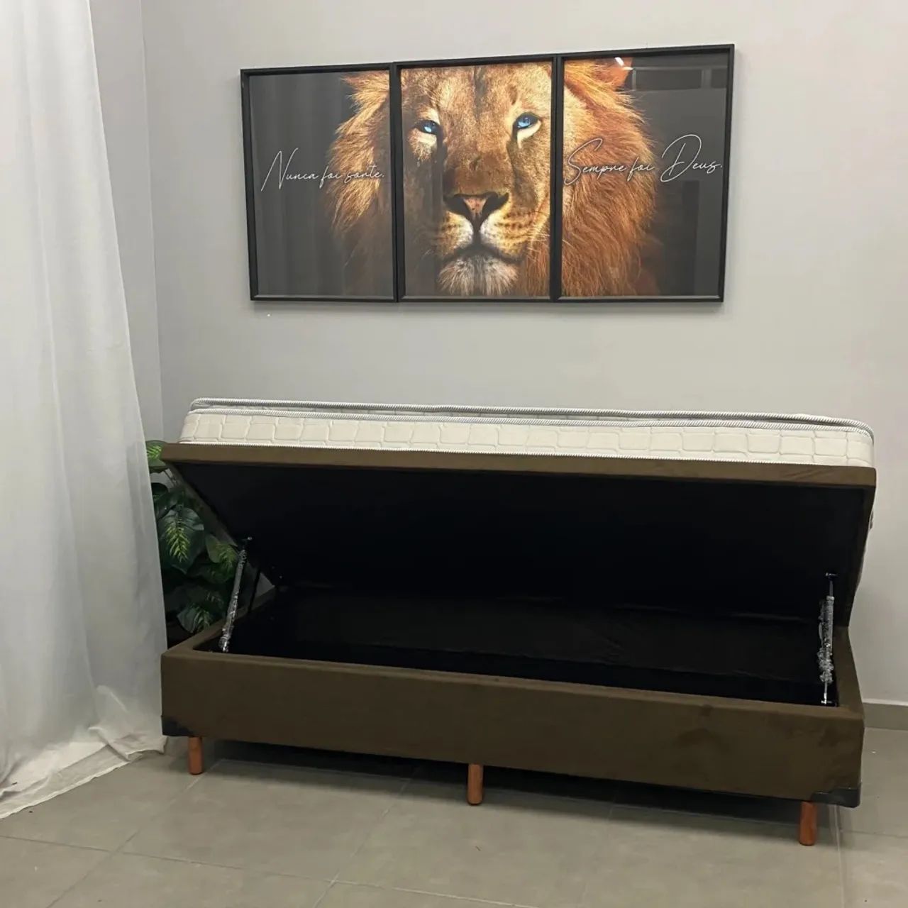 Base Baú com Colchão Orthosono Solteiro D33 One Bord com Pillow / pronta entrega 