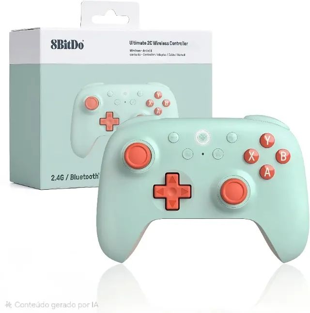 Controle Gamer 8BitDo Ultimate 2C, Bluetooth/Wireless, Hall Effect - Foto 4