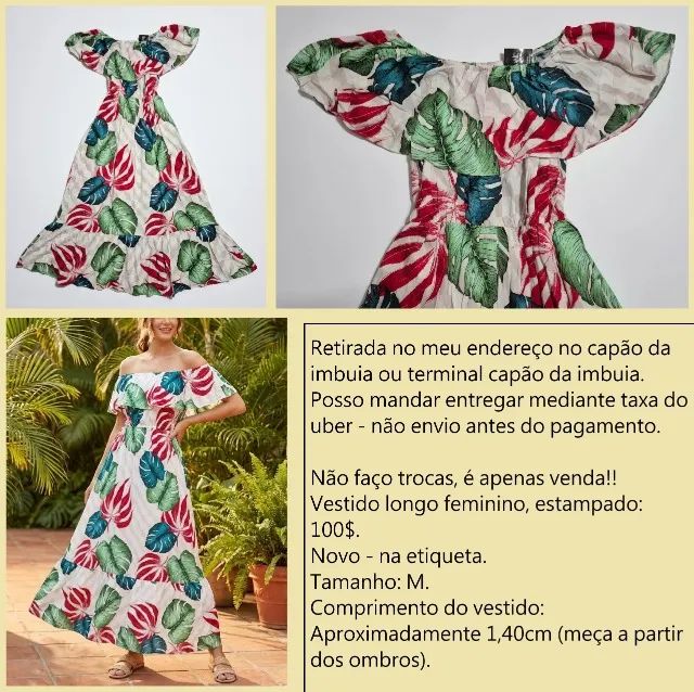 Vestido longo M novo