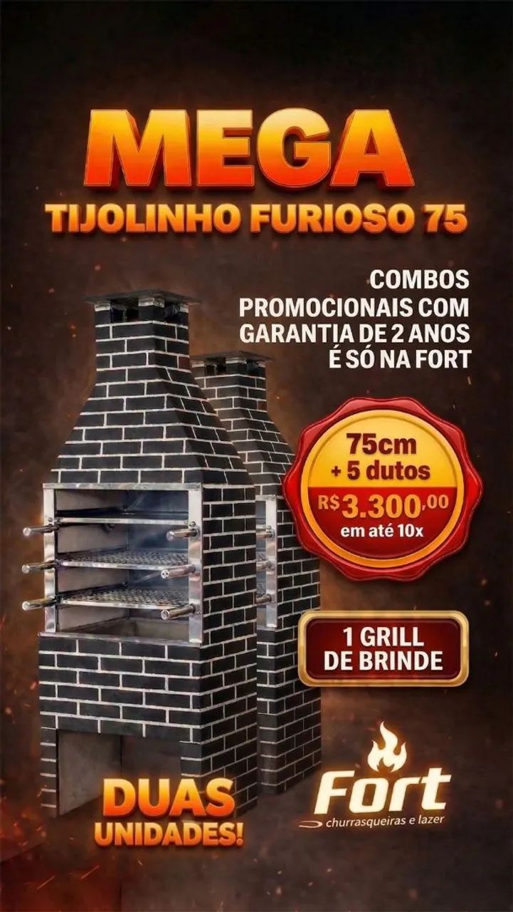 ? SUPER PROMOÇÃO: A Churrasqueira Pré-Moldada Mais Completa e Resistente do Estado! ? - Foto 3