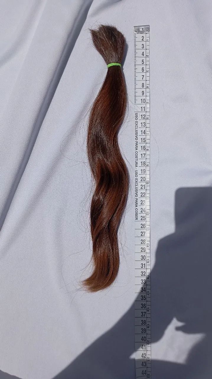 Cabelo Humano Natural Virgem Liso 35 cm - Bem Cuidado
