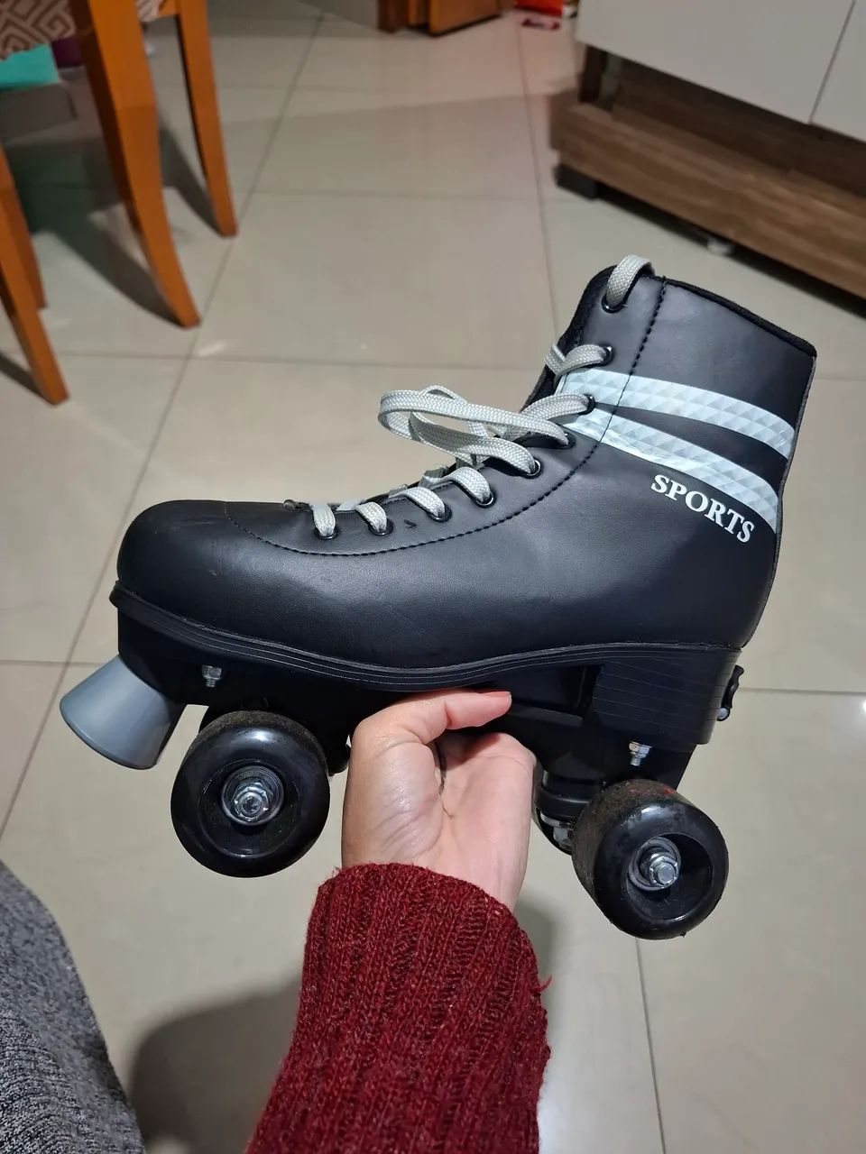 Patins Quad com proteção completa - Foto 3