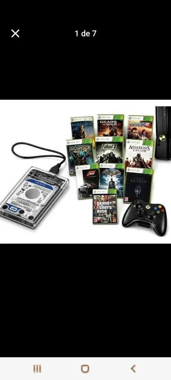 HD USB 360 destravar qualquer Xbox 360 70 jogos  - Foto 4